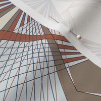 String Art Geometrics in Eastfork Autumn 2023 Palette - 8 inch fabric repeat - 12 inch wallpaper repeat