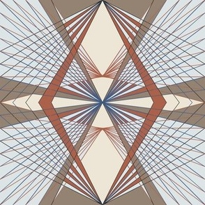 String Art Geometrics in Eastfork Autumn 2023 Palette - 8 inch fabric repeat - 12 inch wallpaper repeat