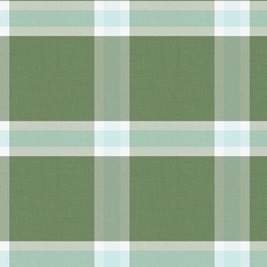 Mossy Green and Baby Blue Plaid
