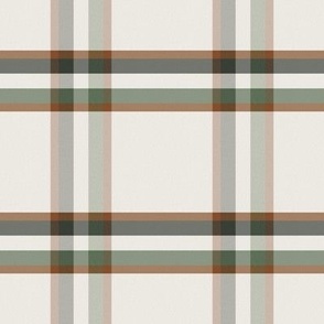 Moss, Dark Olive and Copper Plaid 