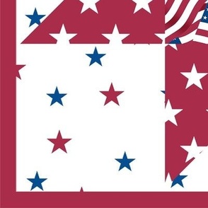 US Flag Quilt Block Extra Large 24"