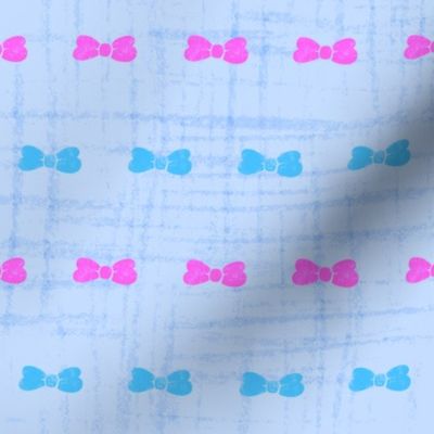 Preppy Poodles Bow Ties | Blue and pink
