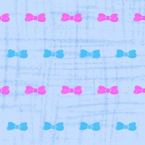 Preppy Poodles Bow Ties | Blue and pink