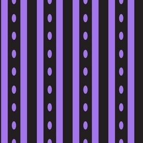 Black Purple Stripe Dots Extra Large 24"