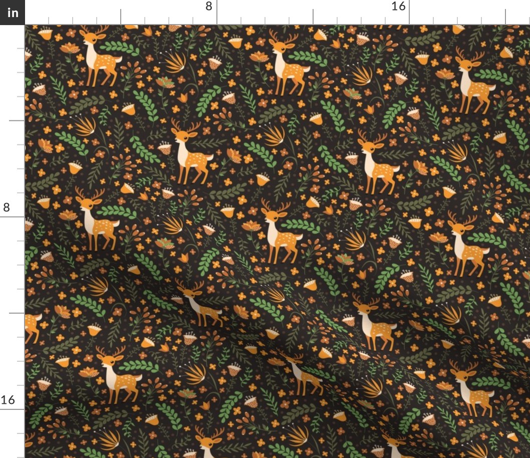 Cute deer. Bright pattern