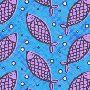 Joy to the Fishies//Purple//Large Scale