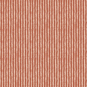 Hand drawn irregular stripes with amaro and panna cotta glaze colors of East Fork Pottery - 2 stripes/inch