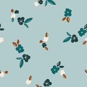 Ditsy Floral SeaFoam - Large