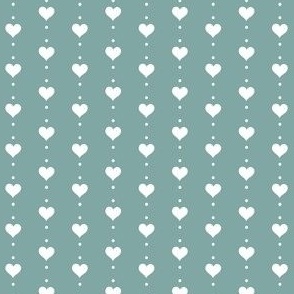 Small Vintage Hearts | SM Scale | Jade Green