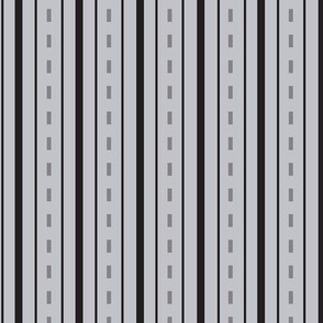 Stripe Gray Ticking Large 12"