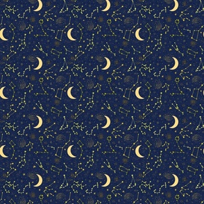 Starry Night Sky (Celestial Blue small scale) 