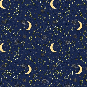 Starry Night Sky (Celestial Blue) 