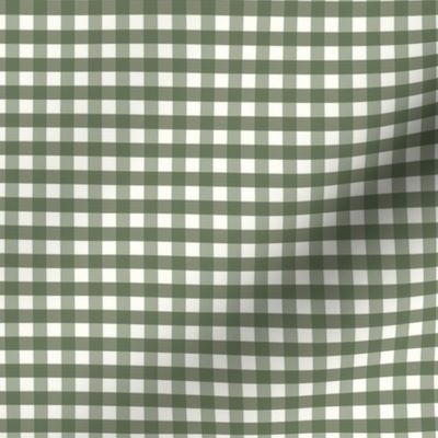 1/4 inch Small Green gingham check - Soft Cactus green cottagecore country plaid - perfect for wallpaper bedding tablecloth 