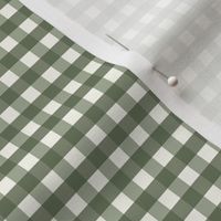 1/4 inch Small Green gingham check - Soft Cactus green cottagecore country plaid - perfect for wallpaper bedding tablecloth 