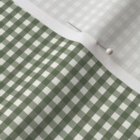 1/6 inch Extra small Green gingham check - Soft Cactus green cottagecore country plaid - perfect for wallpaper bedding tablecloth 