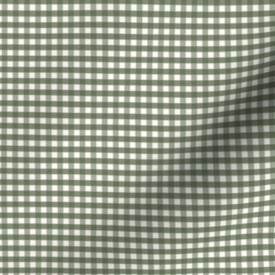 1/6 inch Extra small Green gingham check - Soft Cactus green cottagecore country plaid - perfect for wallpaper bedding tablecloth 