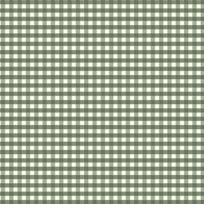 1/8 inch Tiny (xxs) Green gingham check - Soft Cactus green cottagecore country plaid - perfect for wallpaper bedding tablecloth 