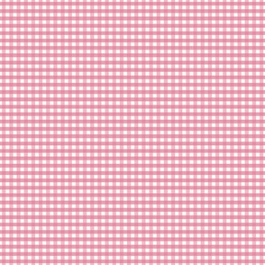 1/4 inch small pink gingham check - Bubblegum pink cottagecore country plaid - perfect for wallpaper bedding tablecloth 