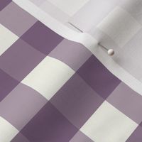 1 inch Large Purple gingham check - Soft dusty purple cottagecore country plaid - perfect for wallpaper bedding tablecloth kopi