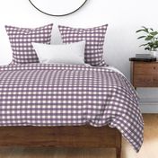 1 inch Large Purple gingham check - Soft dusty purple cottagecore country plaid - perfect for wallpaper bedding tablecloth kopi