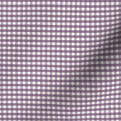 1/6 inch Extra small Purple gingham check - Soft dusty purple cottagecore country plaid - perfect for wallpaper bedding tablecloth 