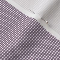 1/16 inch Micro (xxxs) Purple gingham check - Soft dusty purple cottagecore country plaid - perfect for wallpaper bedding tablecloth