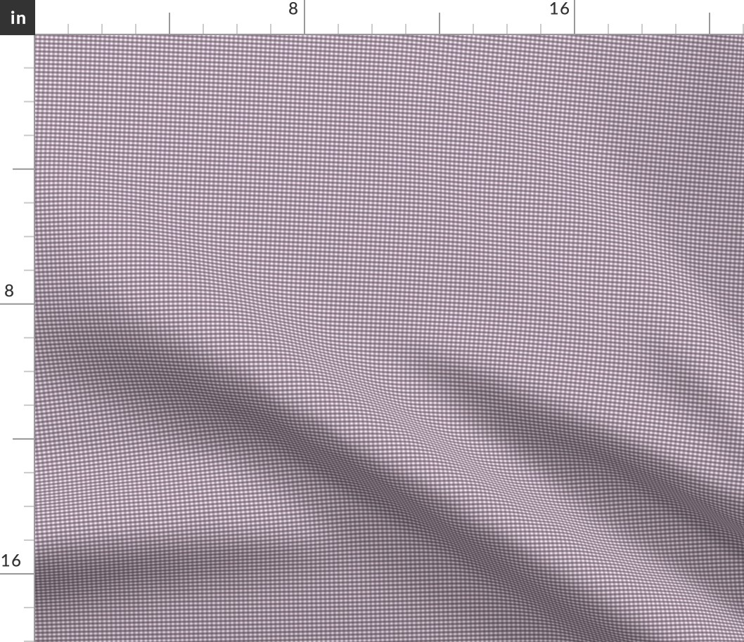 1/16 inch Micro (xxxs) Purple gingham check - Soft dusty purple cottagecore country plaid - perfect for wallpaper bedding tablecloth