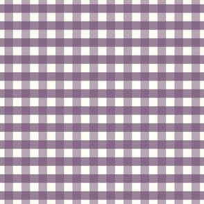 3/4 inch Medium Purple gingham check - Soft dusty purple cottagecore country plaid - perfect for wallpaper bedding tablecloth 