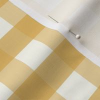 1 inch Large Sunray yellow gingham check - yellow cottagecore country plaid - perfect for wallpaper bedding tablecloth 
