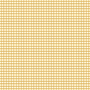 1/4 inch Small Sunray yellow gingham check - yellow cottagecore country plaid - perfect for wallpaper bedding tablecloth 
