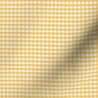 1/6 inch Extra small Sunray yellow gingham check - yellow cottagecore country plaid - perfect for wallpaper bedding tablecloth 