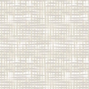small scale col4 tropical plumage basketweave blender / taupe beige on ivory