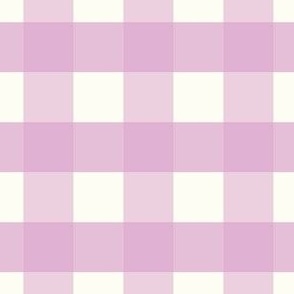 1 inch Large Pastel Lavender pink gingham check - Pastel Lavender or Fondant Pink cottagecore country plaid - preppy pink wallpaper