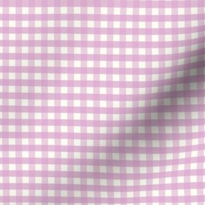 1/4 inch Small Pastel Lavender pink gingham check - Pastel Lavender or Fondant Pink cottagecore country plaid - perfect