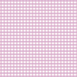 1/8 inch Tiny (xxs) Pastel Lavender pink gingham check - Pastel Lavender or Fondant Pink cottagecore country plaid 