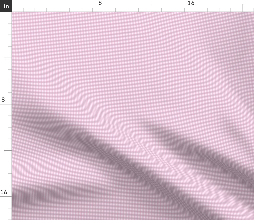 1/16 inch Micro (xxxs) Pastel Lavender pink gingham check - Pastel Lavender or Fondant Pink cottagecore country plaid