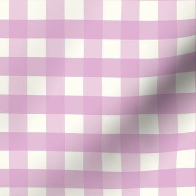 3/4 inch Medium Pastel Lavender pink gingham check - Pastel Lavender or Fondant Pink cottagecore country plaid 