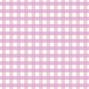 3/4 inch Medium Pastel Lavender pink gingham check - Pastel Lavender or Fondant Pink cottagecore country plaid 