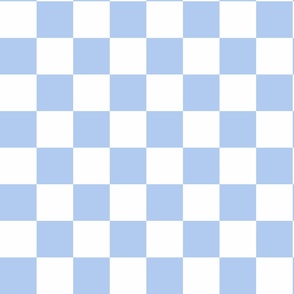 Checkerboard  plaid  in pastel blue and white _ Retro Checker _ XX SMALL