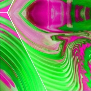Sound Barrier In Green and Pink (large) (1457a)