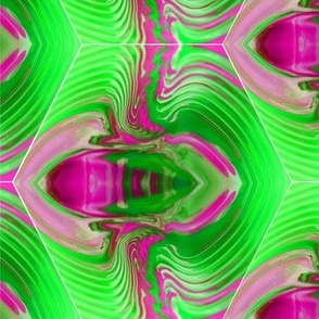 Sound Barrier In Green and Pink (mid-size) (1457a)