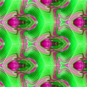 Sound Barrier In Green and Pink (small) (1457a)
