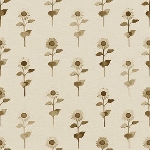 Sunflower Pattern - Sepia