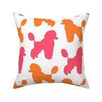 Poodles in Pink and Orange