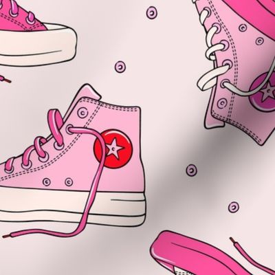 Sneakers preppy pink - barbie