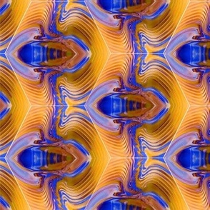 Sound Barrier In Orange and Blue (small) (1457b)