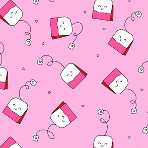 Teabag hot pink kawaii cute 