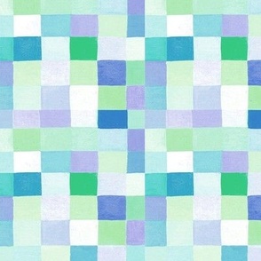 Colorful Check - Light Blue Green