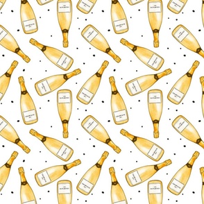 Champagne bottle - gold Happy birthday 