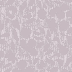 large-Monochrome light pink grey 330 10 florals embossed on tiny chevron textured backround
